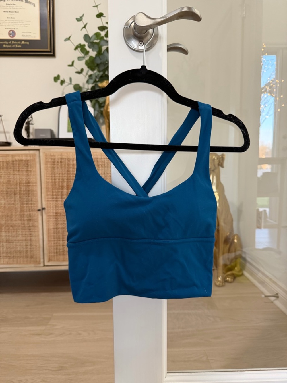 POPFLEX Teal Crossback Sports Bralette